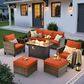 HOMLUX 6-Piece Patio Set in Orange, , large