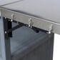HOMLUX Farmhouse Rolling Outdoor Kitchen Cart with Stainless Steel Top in Blue Gray, , large