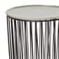 Maple and Jade Open Frame Wire End Table in Black and Silver, , large