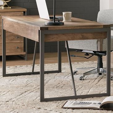 Hooker Furniture Writing Desk in Medium Wood and Gray, , large