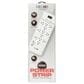 Helios 12-Outlet Surge Protector with 2 USB Charging Ports in White, , large