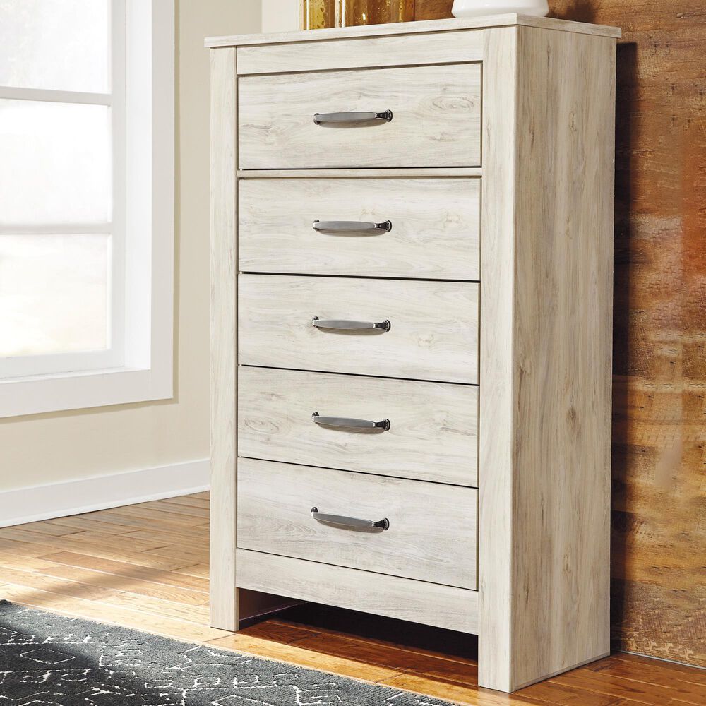 Ashley Bellaby 5 Drawer Chest in Whitewash, , large