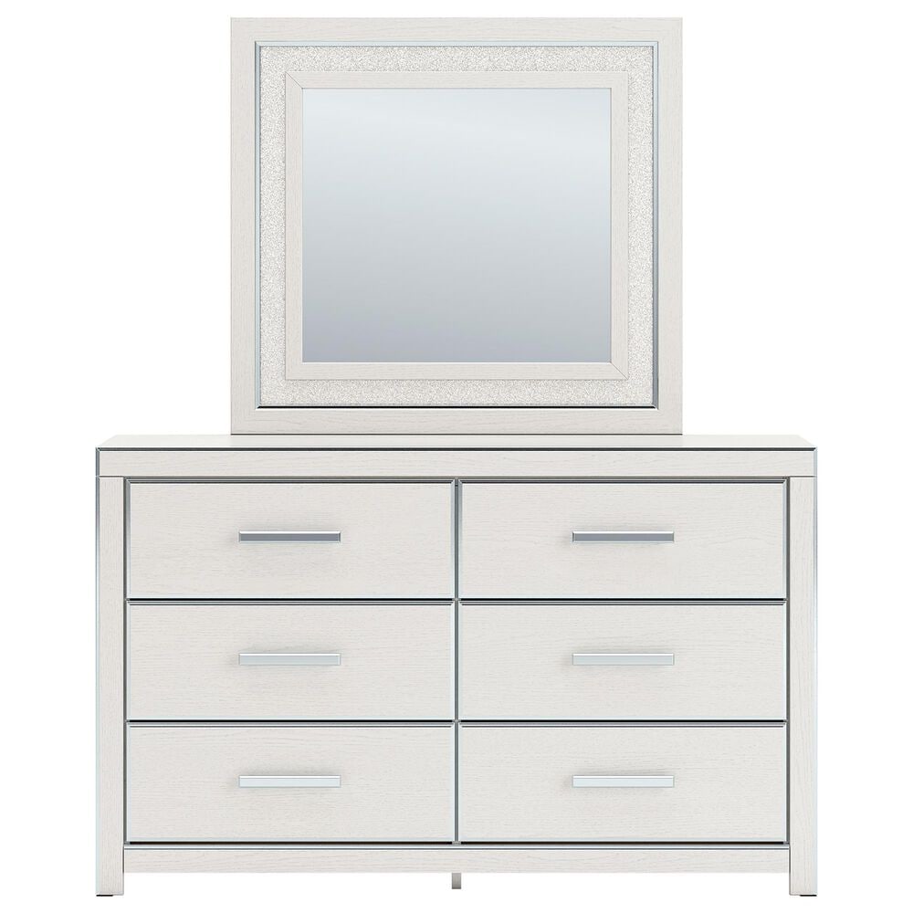 Ashley Zuraleus 4-Piece King Upholstered Platform Bedroom Set in Matte White, , large