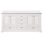 Lexora Home Dukes 72" Double Bathroom Vanity in White with 2 cm White Cultured Marble Top and Rectangular Sinks, , large