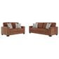 Ashley Aviemore Stationary Sofa and Loveseat Set in Spice, , large