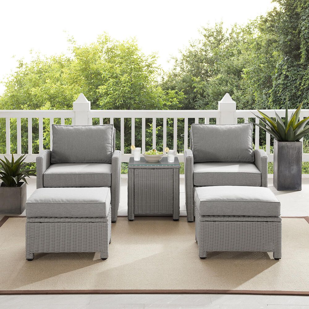 Crosley Furniture Bradenton 5Piece Patio Chair Set in Gray Nebraska