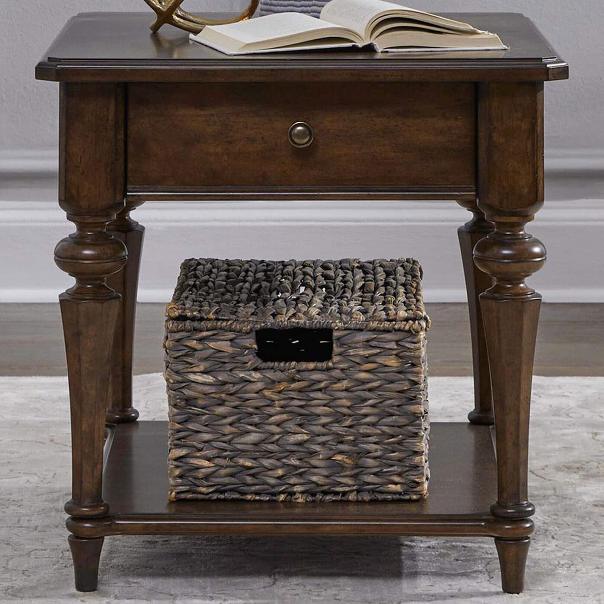 Belle Furnishings Arden Road 1 Drawer End Table in Satin Cherry