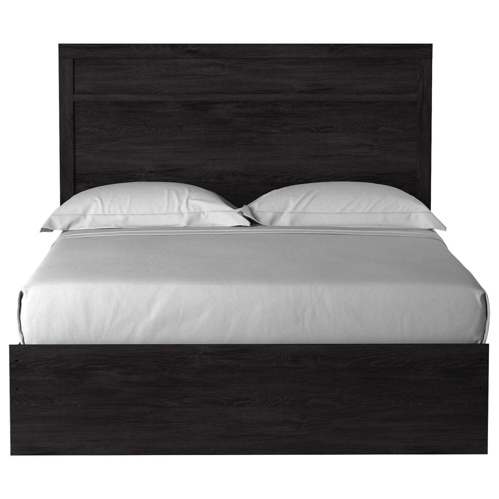 Ashley Belachime Queen Panel Bed with Dresser Chest and 2 Nightstands in Dark Charcoal, , large