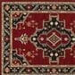 Oriental Weavers Lilihan Medallion 092R6 3"3" x 5" Red and Black Area Rug, , large