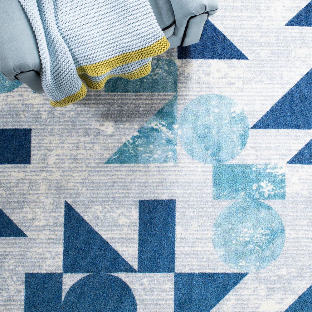 Safavieh Kids Playhouse KPH222F 3&#39;3&quot; x 5&#39;3&quot; Grey and Blue Rug, , large