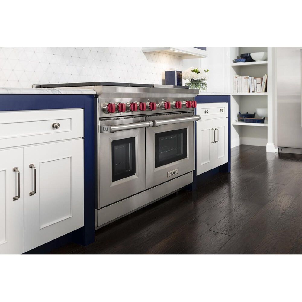 Wolf 48&quot; Gas Range with 6 Burner in Stainless Steel, , large