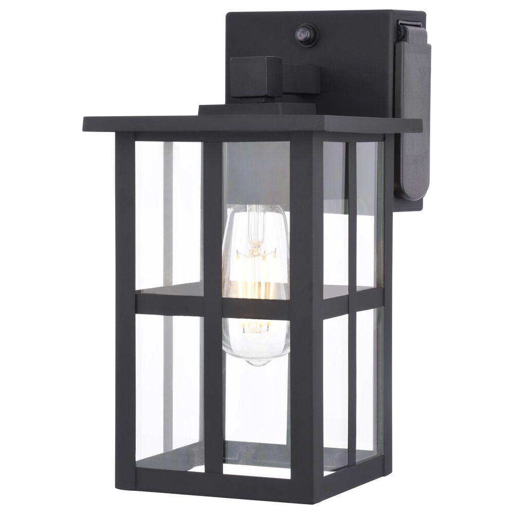 Vaxcel Maywood 11.5" 1-Light Outdoor Wall Sconce in Matte Black, , large