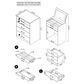 Pacific Landing Danbury 3-Drawer Makeup Vanity Set in White High Gloss, , large