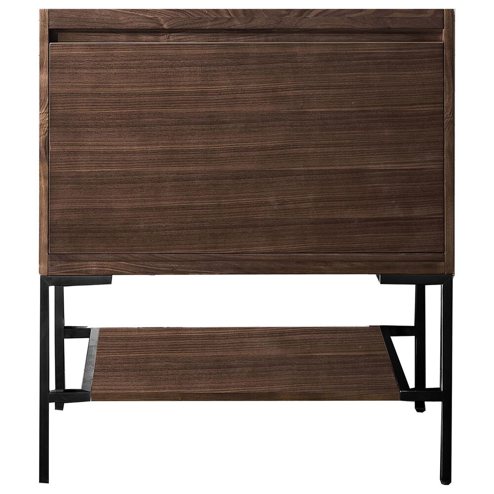 James Martin Vanities Mantova 31.5" Single Vanity Cabinet in Mid-Century Walnut and Champagne Brass, , large