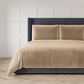 Ann Gish Modern Velvet King Coverlet in Taupe, , large