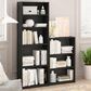 HOMLUX 3-Tier Display Bookshelf with Adjustable Shelves in Blackwood, , large