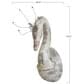 Creative Coop 19.5" x 23.5" Metal Magnesia Swan Wall Decor in Distressed, , large