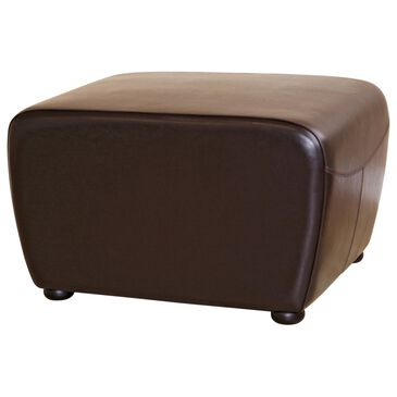 Baxton Studio Mendozza Ottoman in Dark Brown, , large