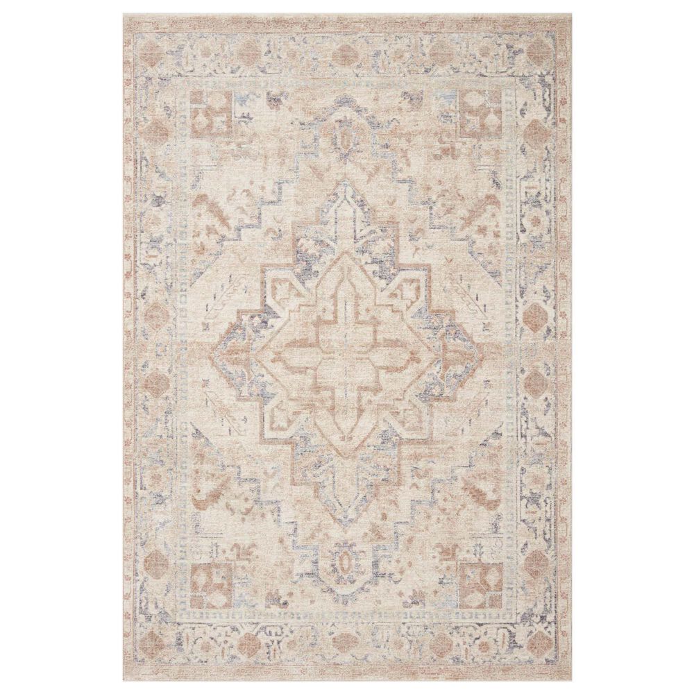Magnolia Home Carlisle 5"3" Round Beige and Slate Area Rug, , large