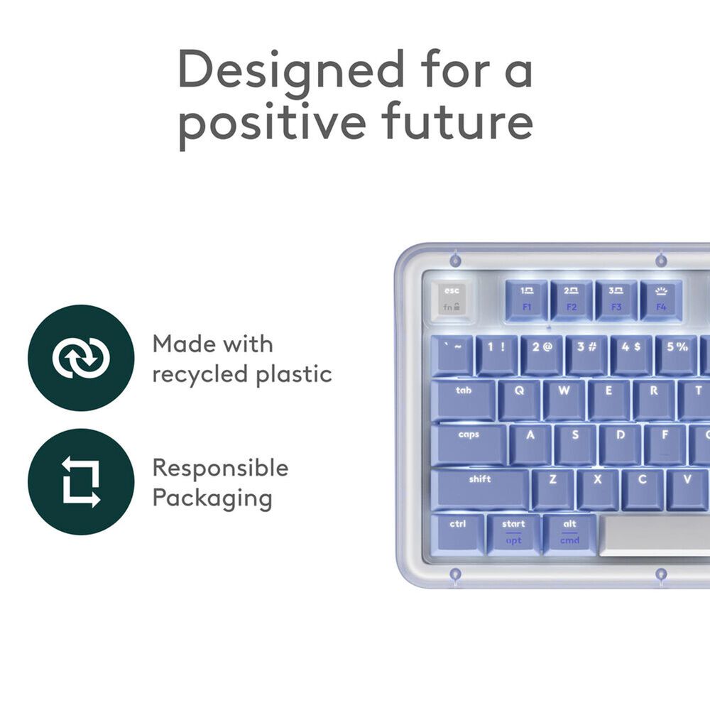 Logitech Alto Keys K98M Wireless Mechanical Keyboard in Lilac, , large