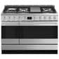 SMEG 5.95 Cu. Ft. Freestanding Double Oven Dual Fuel Range in Stainless Steel, , large