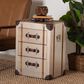 Baxton Studio Naylor 3-Drawer Cabinet in Matte Bronze, , large