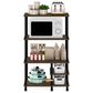 HOMLUX Turn-N-Tube 4-Tier Kitchen Storage Cart in Columbia Walnut and Black, , large