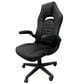 Global Seating Bonded Leather Gaming Chair in Black, , large