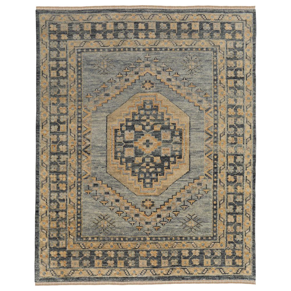 Feizy Fillmore 3" x 5" Blue and Charcoal Area Rug, , large