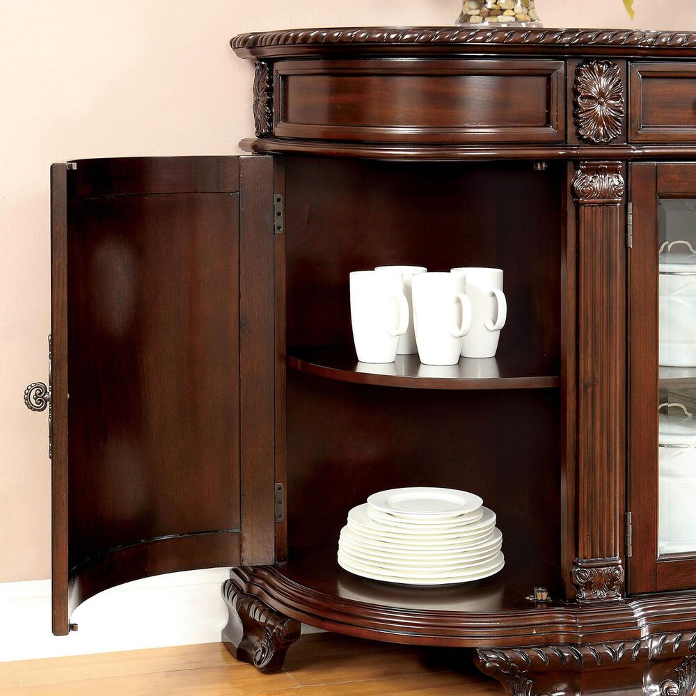 Furniture of America Watson Multi-Storage Buffet in Brown Cherry, , large