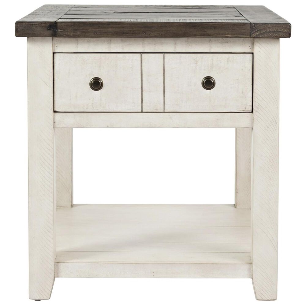 Waltham Madison County End Table in Vintage White, , large
