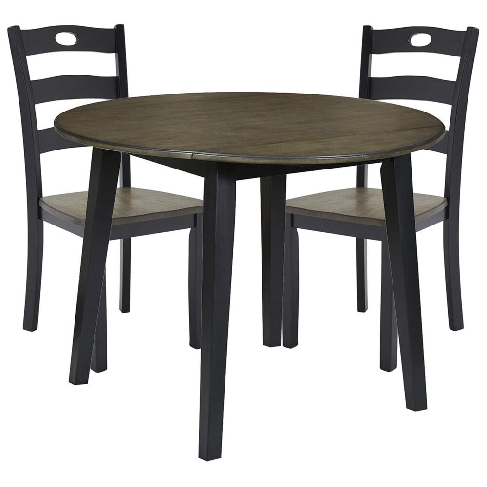 Signature Design by Ashley Froshburg 3-Piece Dining Set in Grayish Brown and Black, , large