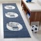 Safavieh Carousel CRK126 2" x 8" Navy and Ivory Kids Runner, , large