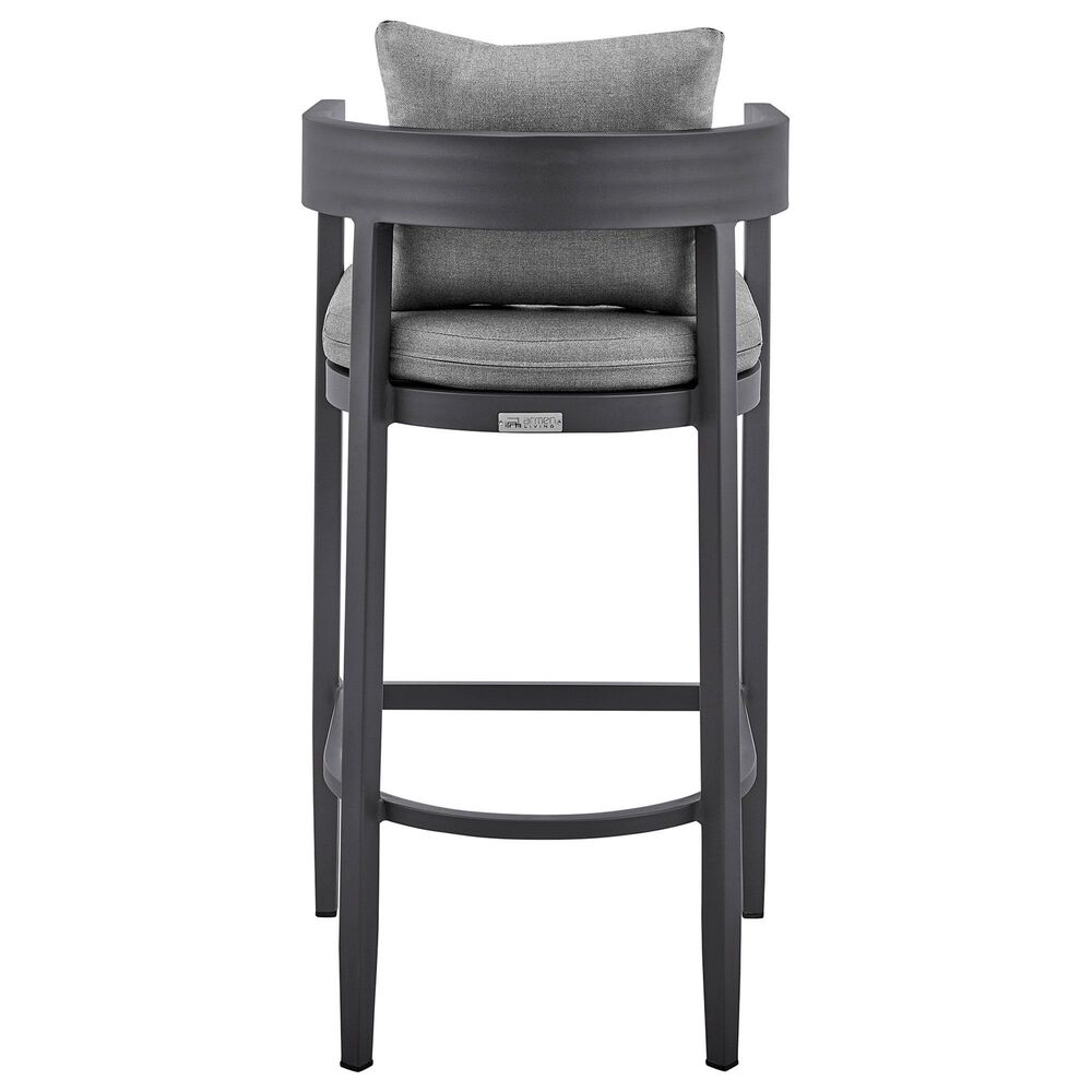 Armen Living Argiope Patio Bar Stool in Dark Gray, , large