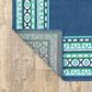 Oriental Weavers Meridian Navy and Green 8"6" x 13" Indoor/Outdoor Area Rug, , large