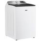 Maytag 5.2 Cu. Ft. Smart Pet Pro Top Load Agitator Washer and 7.4 Cu. Ft. Smart Electric Top Load Dryer Laundry Pair in White, , large