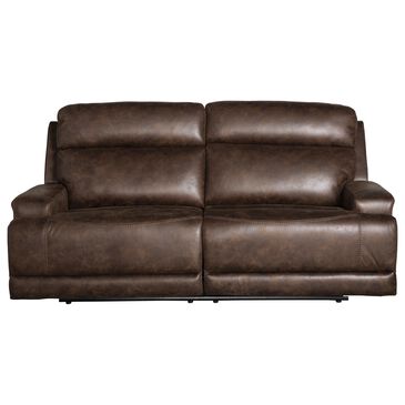 Vogue Home Furnishings Manual Reclining Sofa in Trailride Chocolate, , large
