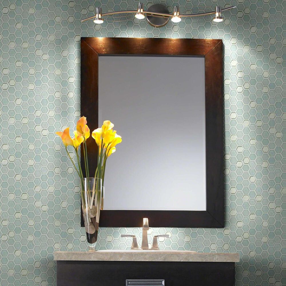 Shaw Molten Hexagon Platinum 11.49" x 11.02" Glass Mosaic Sheet, , large