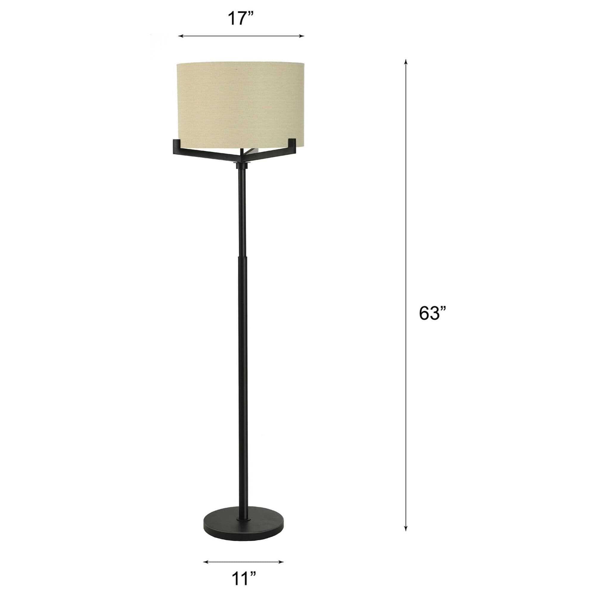 Flair Industries Floor Lamp with Multi Arm Supported Shade in Brushed Black