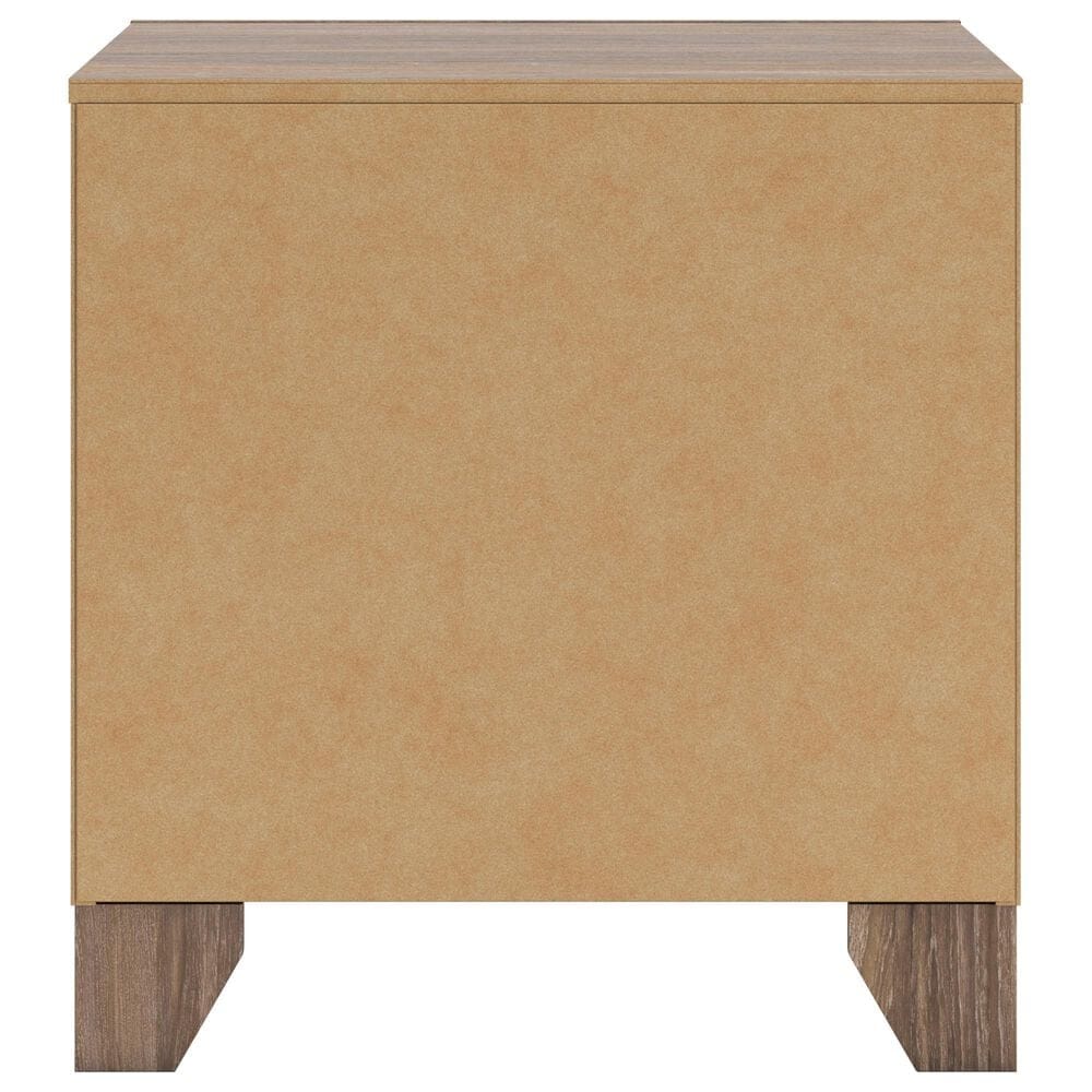 Ashley Sharnari 4-Piece King Bedroom Set in Warm Gray, Brown and Antique White Laminate, , large