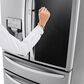 LG 2-Piece Kitchen Package with 22.3 Cu. Ft 4-Door French Door Refrigerator and Single Door Freezer in Stainless Steel, , large