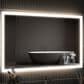 HOMLUX 42" x 30" LED Bathroom Vanity Mirror in Silver, , large