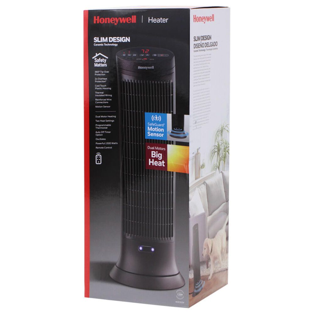 Honeywell Digital Ceramic Tower Heater with Motion Sensor in Dark Grey, , large