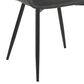 LumiSource Margarite Contemporary Dining/accent Chair in Black Metal and Grey Faux Leather by LumiSource - Set of 2, , large