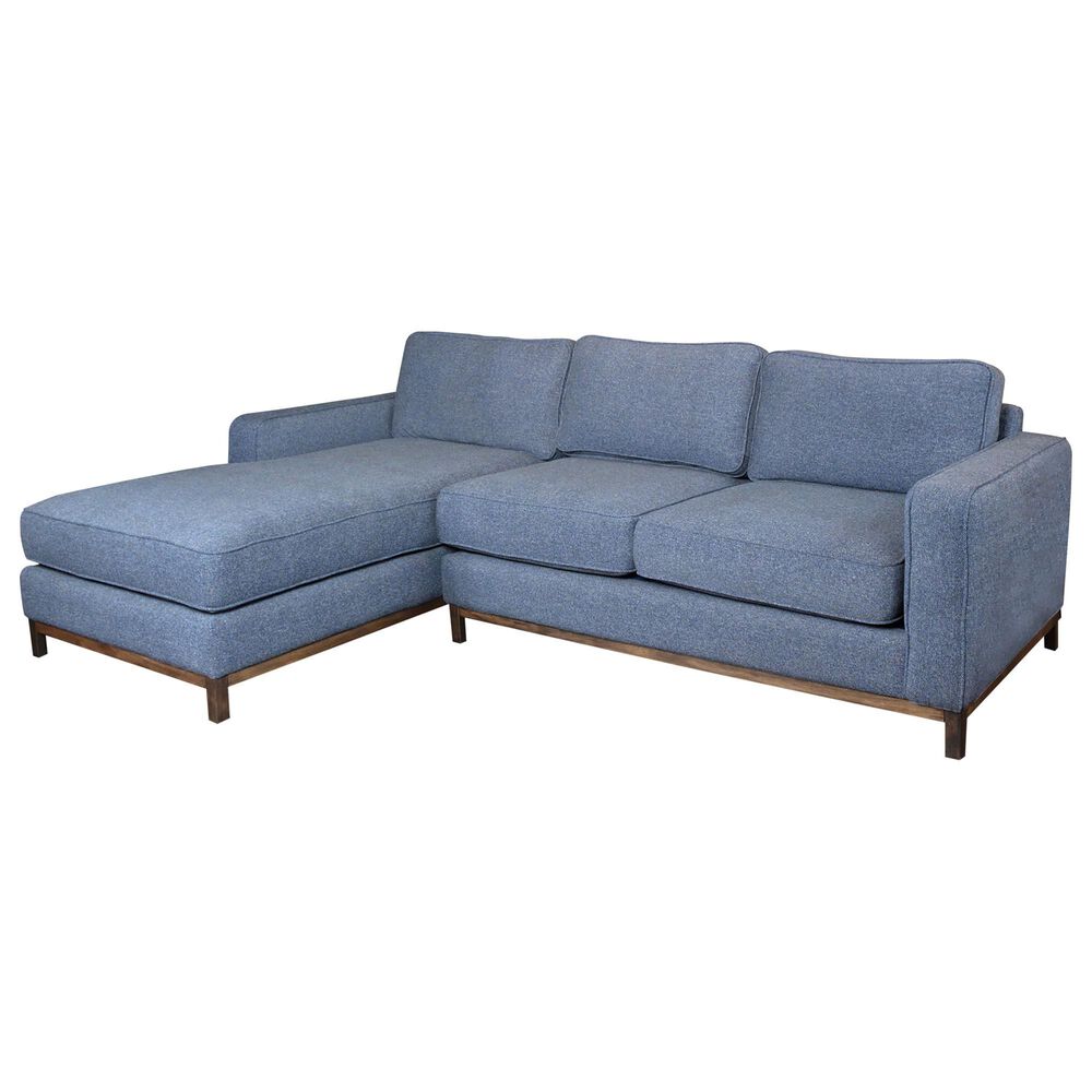 Sunset Bay Lifestyle 2-Piece Left Facing Stationary Sectional with Chaise in Boon Iron Blue, , large