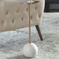 Uttermost Gimlet Drink Table in White and Brass, , large