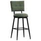 Richlands Furniture Beau Adjustable Swivel Stool with Green Upholstery in Black, , large