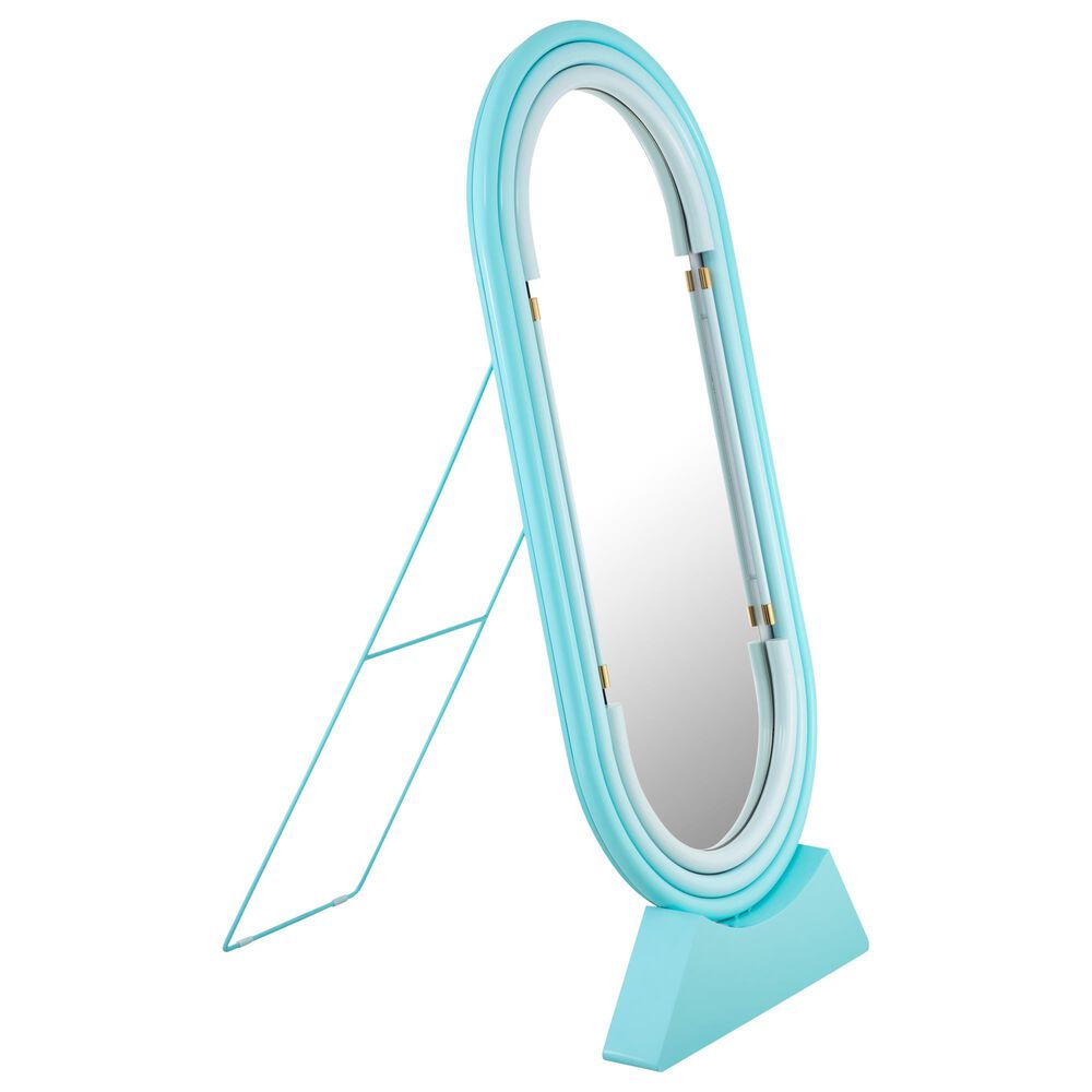 Tov Furniture Neon Floor Mirror in Blue Nebraska Furniture Mart