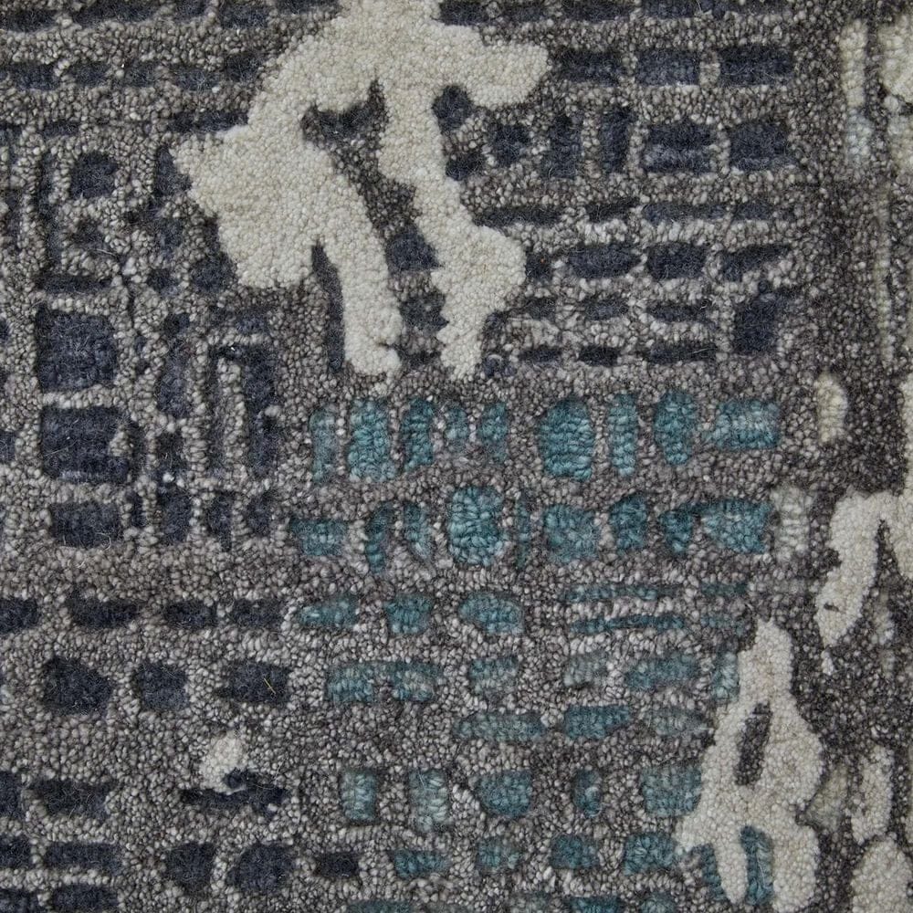 Feizy Zarah 10&#39; x 14&#39; Ivory and Charcoal Area Rug, , large