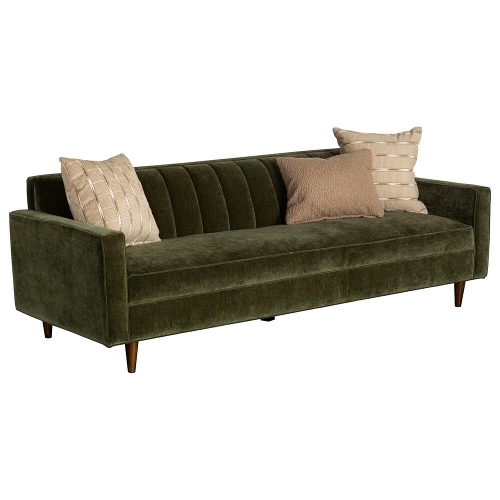 Jonathan Louis Jace Stationary Sofa in Amici Moss  Velvet, , large